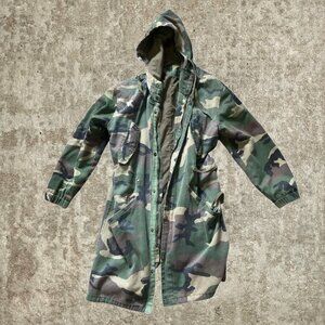 Oversized Camouflage Trench Coat